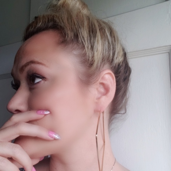 Square gold hoops Uncommon James style square - Picture 7 of 7